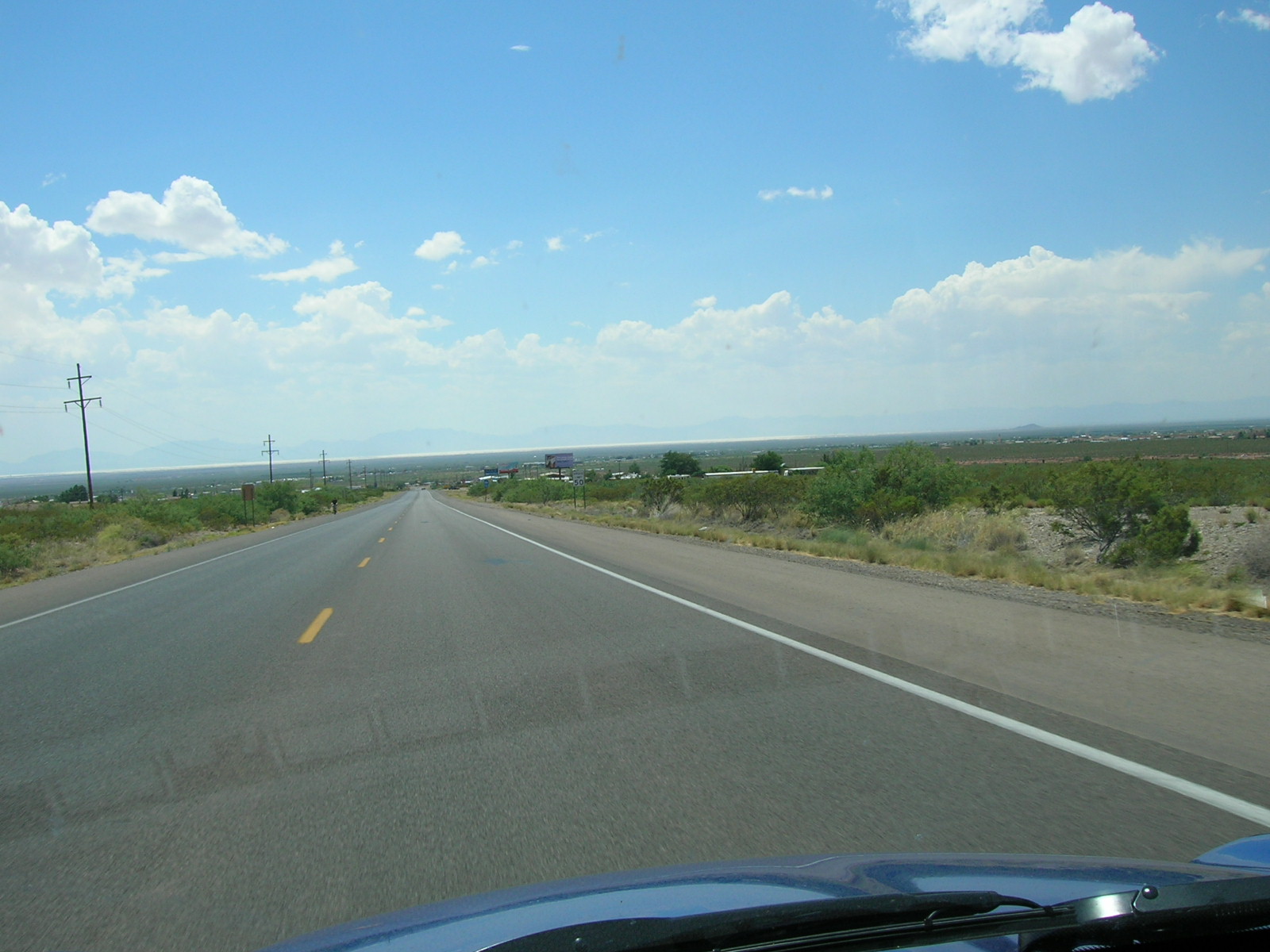 White Sands Desert on the horizon.